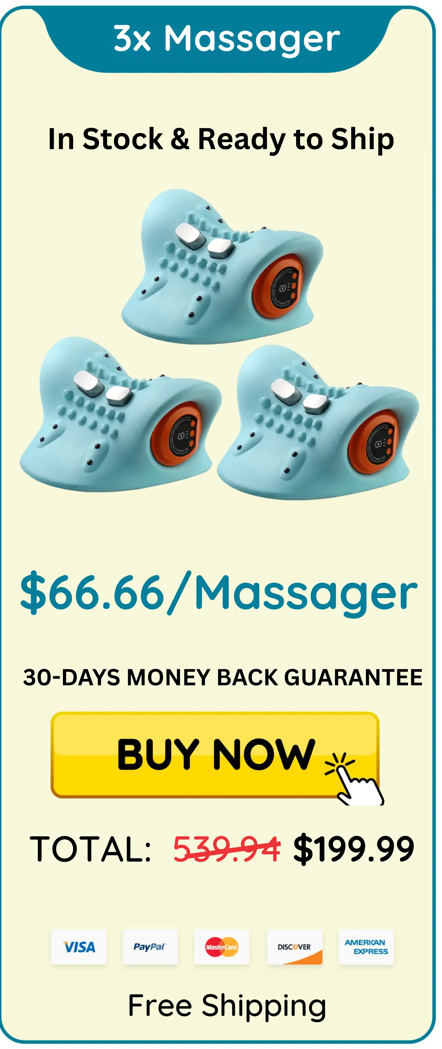 Relaxnecker PostureLift Massager EMS massage device package 3